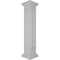 Ekena Millwork 8"W x 48"H End Newel Post with Panel, Flat Capital & Base Trim (Installation kit included) NWL08X48EPF0B0 - alternate 4